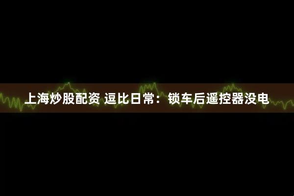 上海炒股配资 逗比日常:锁车后遥控器没电